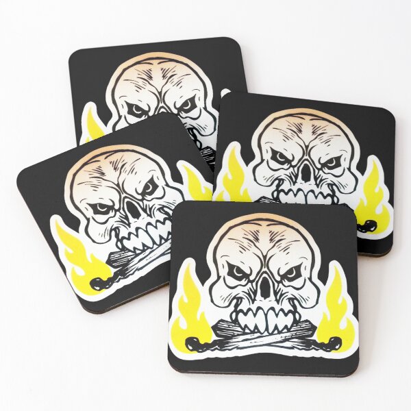 Item preview, Skull Crossed Bones with Flames designed and sold by teemix.