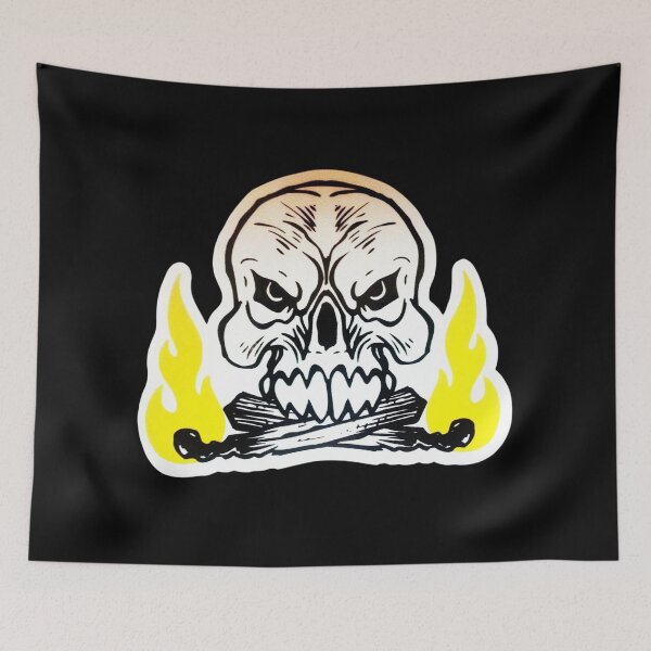 Item preview, Skull Crossed Bones with Flames designed and sold by teemix.