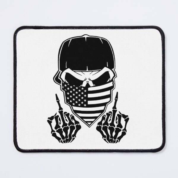 Item preview, Skull with American Flag Middle Fingers designed and sold by teemix.