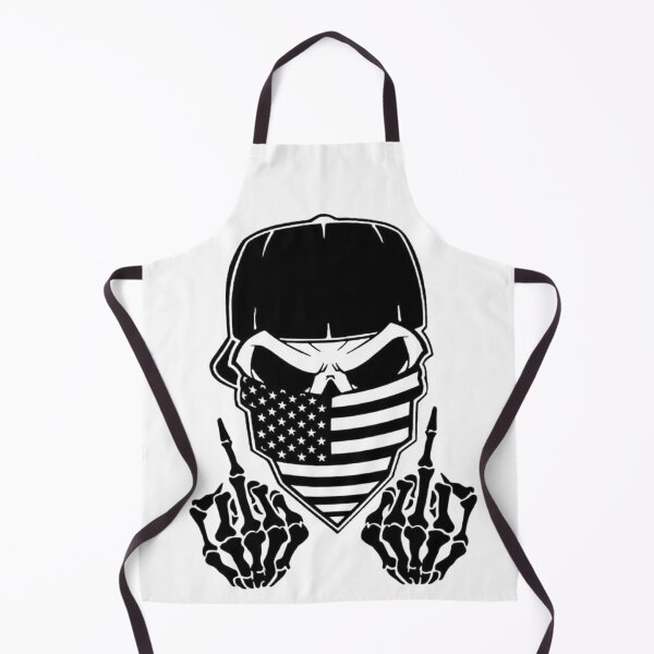 Item preview, Skull with American Flag Middle Fingers designed and sold by teemix.