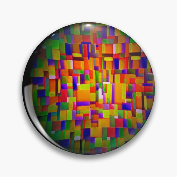 Item preview, Vibrant Geometric Mosaic on Black – Modern Art Design designed and sold by baindy.