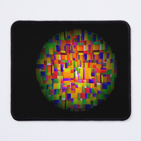 Item preview, Vibrant Geometric Mosaic on Black – Modern Art Design designed and sold by baindy.