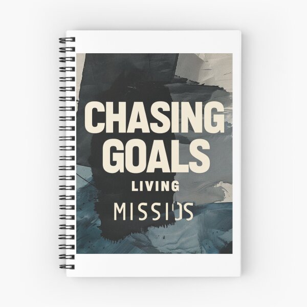 Item preview, "Chasing Goals, Living Missions: Inspiring Typography Design in Dark Theme" designed and sold by IINSPIRA.