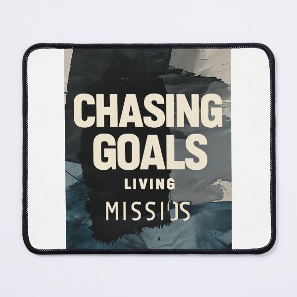 Item preview, "Chasing Goals, Living Missions: Inspiring Typography Design in Dark Theme" designed and sold by IINSPIRA.