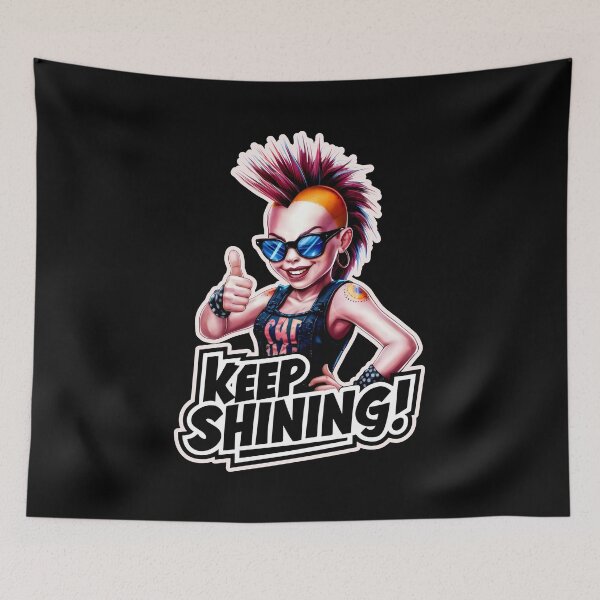 Item preview, Keep Shining With A Strong Thumb Up And Colorful Mohawk designed and sold by SplashTastic.