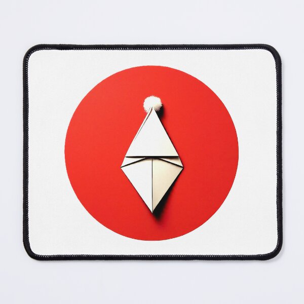 Item preview, Geometric Christmas , Origami Santa Claus Design, Holiday Graphic , Unique Christmas Gift Idea, Festive Casual designed and sold by Indyadizine.