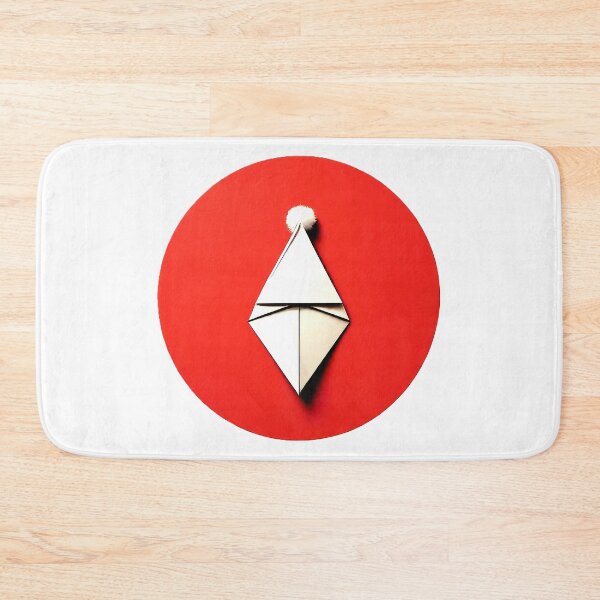 Item preview, Geometric Christmas , Origami Santa Claus Design, Holiday Graphic , Unique Christmas Gift Idea, Festive Casual designed and sold by Indyadizine.