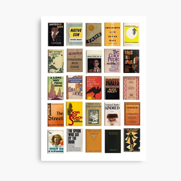 Aperçu de l'œuvre Les plus grandes œuvres de la littérature noire - Collection d'auteurs noirs créée et vendue par Mr Mustard Prints.