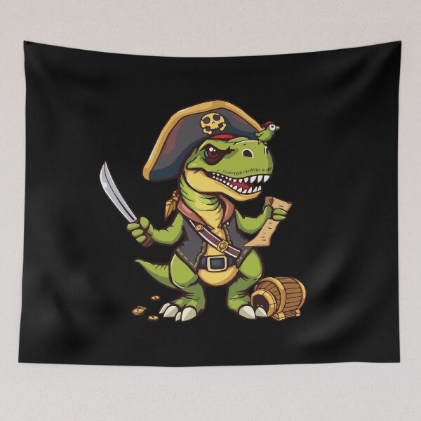 Item preview, T Rex Pirate designed and sold by Getup-clothing.