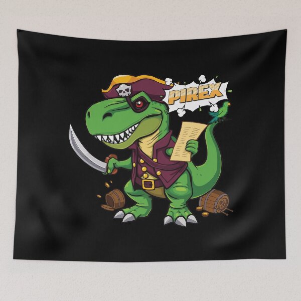 Item preview, T Rex Pirate designed and sold by Getup-clothing.
