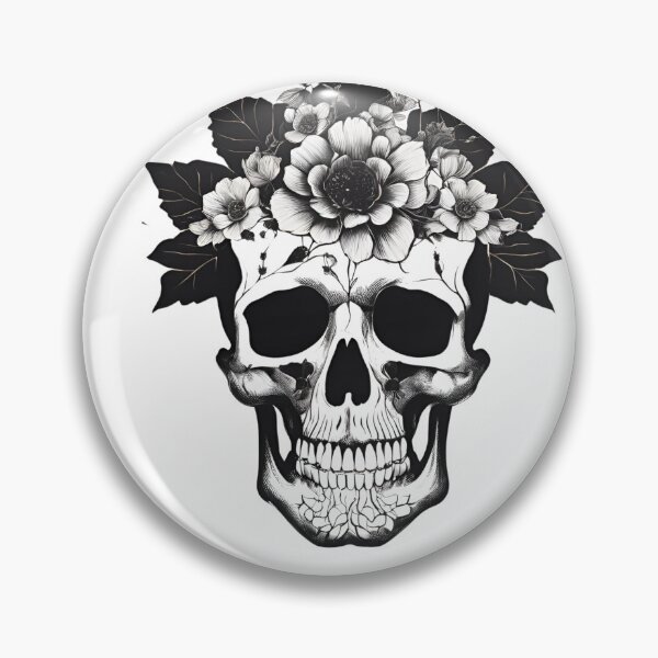 Item preview, Gothic floral fusion,Skull Amongst the Blooms designed and sold by Ellzbieta.