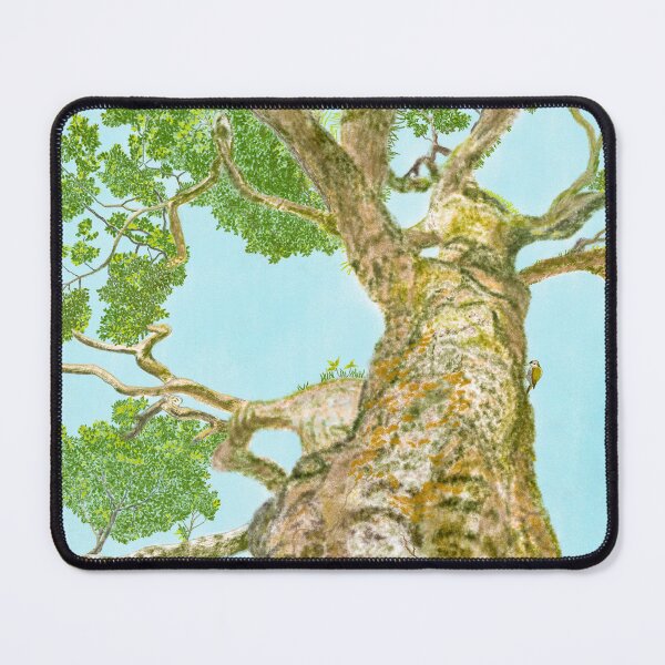 Item preview, An antient tree and green birds  designed and sold by greenPQBstudio.