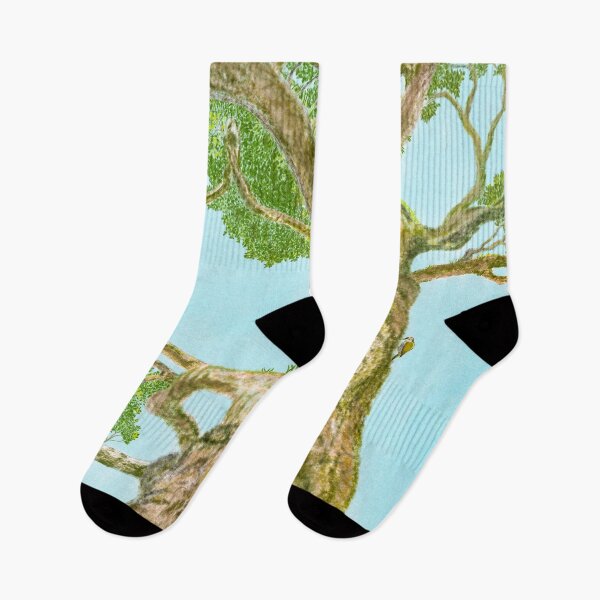 Item preview, An antient tree and green birds  designed and sold by greenPQBstudio.