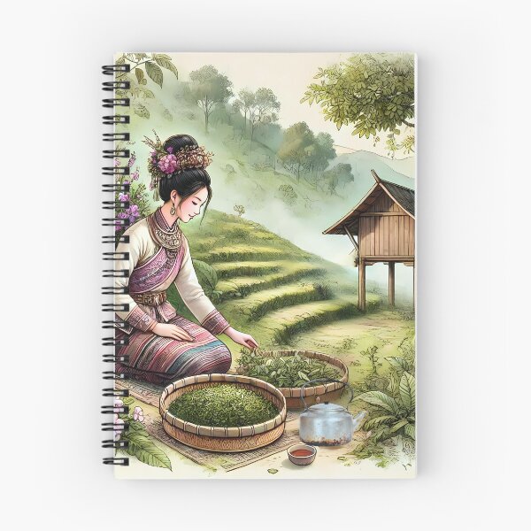 Item preview, Traditional Tea Sorting in Lush Landscape   designed and sold by Koalangel.