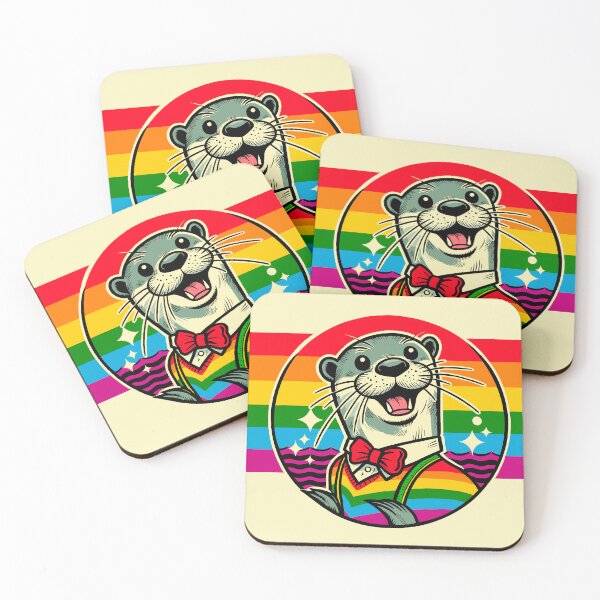 Item preview, Gay Pride Nerdy Otter designed and sold by Ghost on Toast.