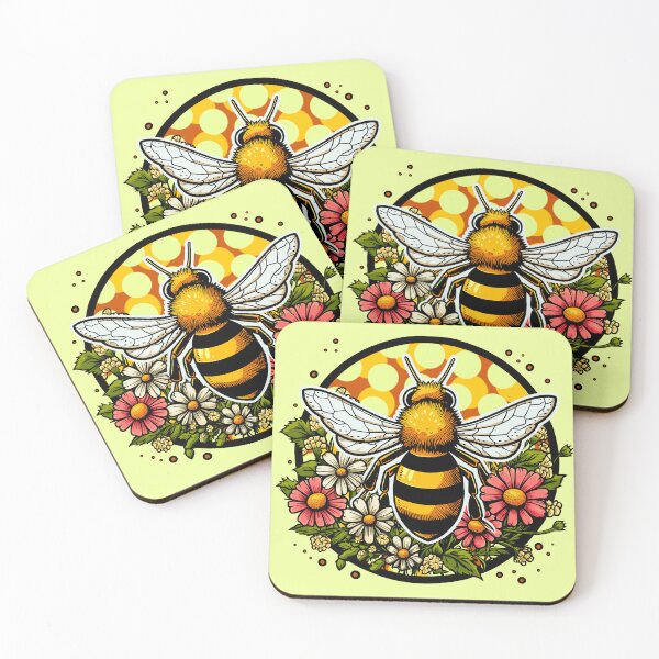 Item preview, Honeybee With Spring Flowers designed and sold by Ghost on Toast.