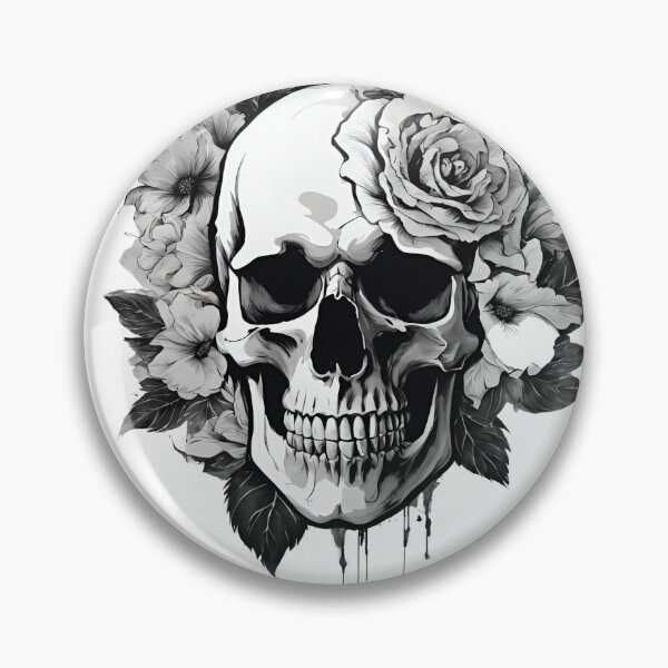 Item preview, Gothic Floral Fusion ,Skull Amongst the Blooms designed and sold by Ellzbieta.