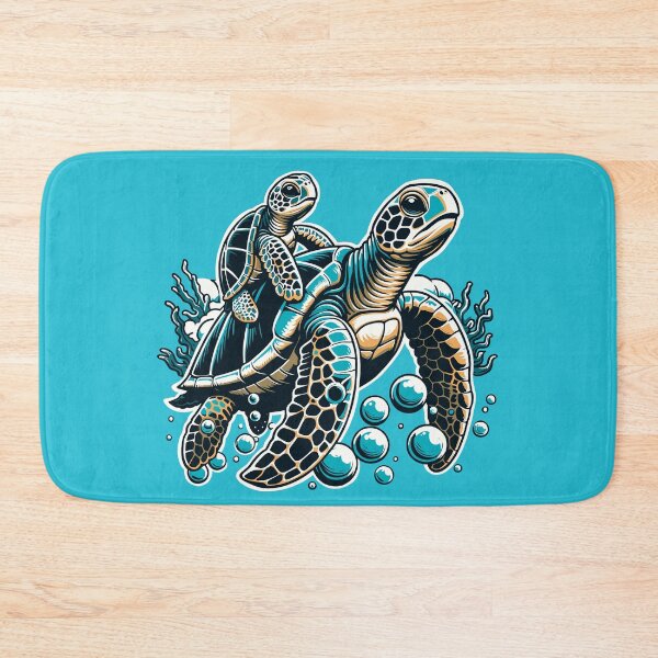 Item preview, Baby Sea Turtle Riding Mama Sea Turtle designed and sold by Ghost on Toast.