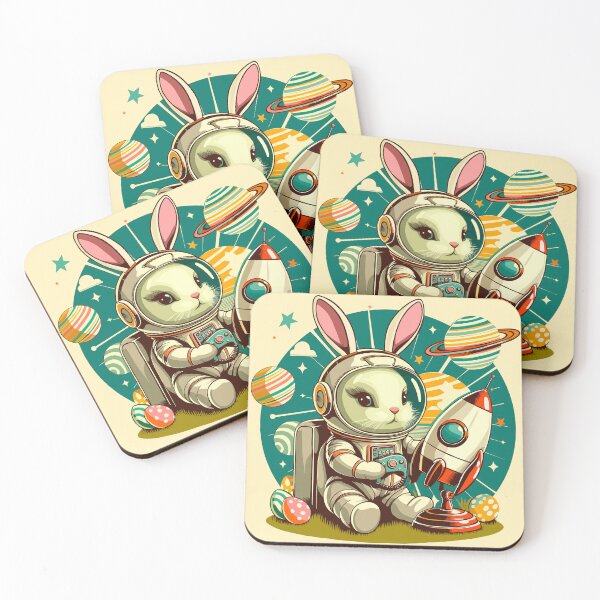 Item preview, Retro Futurism Easter Bunny Astronaut designed and sold by Ghost on Toast.