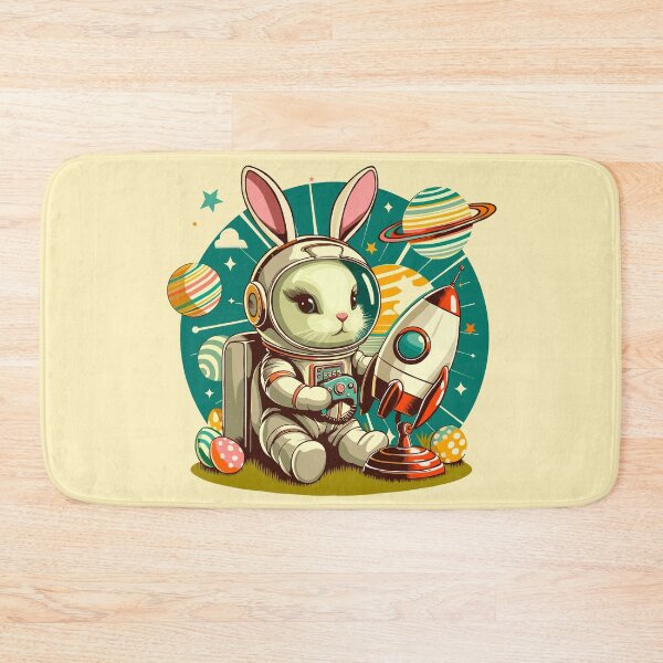 Item preview, Retro Futurism Easter Bunny Astronaut designed and sold by Ghost on Toast.