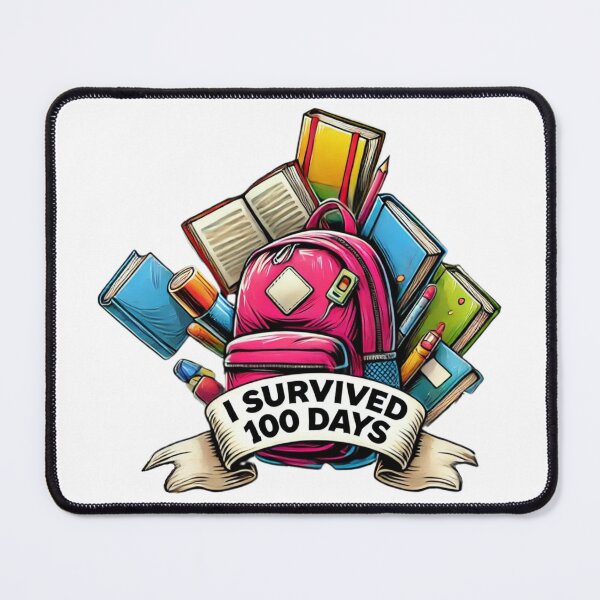 Item preview, I Survived 100 Days Backpack Design – Celebrating School Milestones designed and sold by BlankCanvasHaHa.