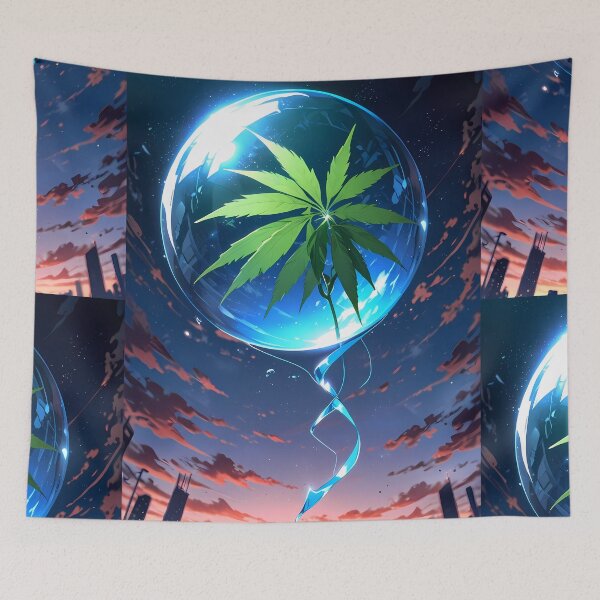 Item preview, Urban Jungle Neon Botanicals Art Cannabis Harmony Aesthetics designed and sold by ART ATTACK ZONE.