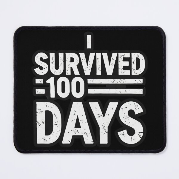Item preview, I Survived 100 Days Funny Achievement T-Shirt – Milestone Celebration Design designed and sold by BlankCanvasHaHa.