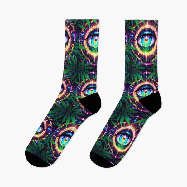 Item preview, Eyes Jungle Neon Botanicals Art Cannabis Harmony Aesthetics designed and sold by ART ATTACK ZONE.