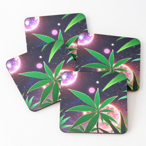 Item preview, Moon Urban Jungle Neon Botanicals Art Cannabis Aesthetics designed and sold by ART ATTACK ZONE.