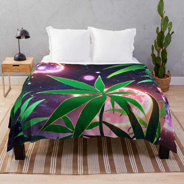 Item preview, Moon Urban Jungle Neon Botanicals Art Cannabis Aesthetics designed and sold by ART ATTACK ZONE.