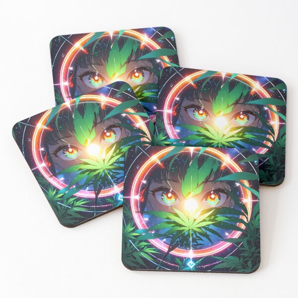 Item preview, Woman Neon Botanicals Art Cannabis Harmony Aesthetics designed and sold by ART ATTACK ZONE.