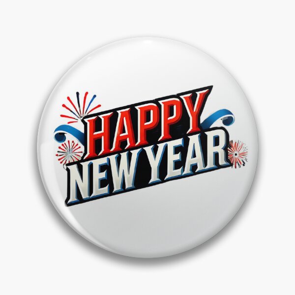 Item preview, Bold Happy New Year Red White and Blue Design Tee Shirt designed and sold by BlankCanvasHaHa.