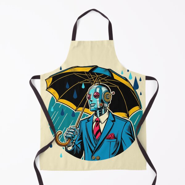 Item preview, Robot Holding Umbrella in the Rain designed and sold by Ghost on Toast.