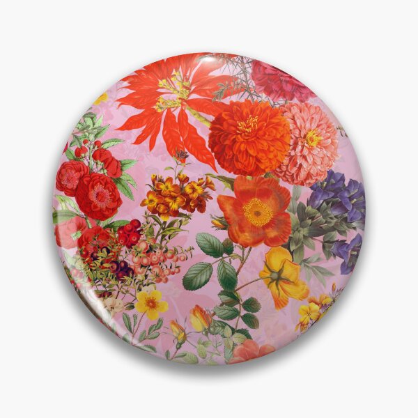 Item preview, Vintage Mystic Opulent Dark Midnight NIght Flowers Garden - Pink designed and sold by UtArt.