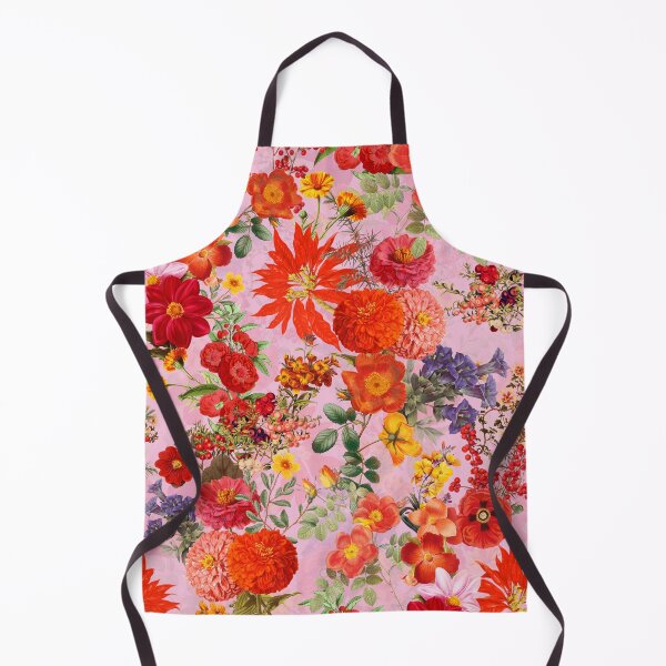 Item preview, Vintage Mystic Opulent Dark Midnight NIght Flowers Garden - Pink designed and sold by UtArt.