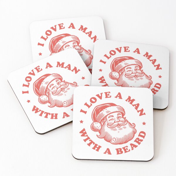 Item preview, I Love a Man With A Beard Retro Santa designed and sold by darkskydelights.
