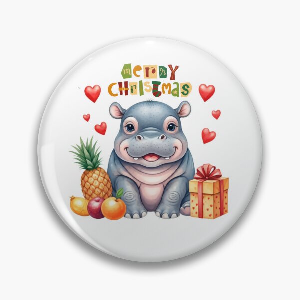 Item preview, Cute Animal, Hippo Christmas Theme Decoration,  Gift designed and sold by Sitred123.