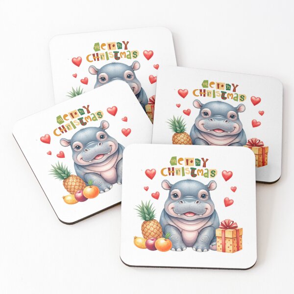 Item preview, Cute Animal, Hippo Christmas Theme Decoration,  Gift designed and sold by Sitred123.