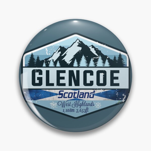 Item preview, Glencoe Scotland UK Ski Sticker T-Shirt 01 designed and sold by OuterShellUK.