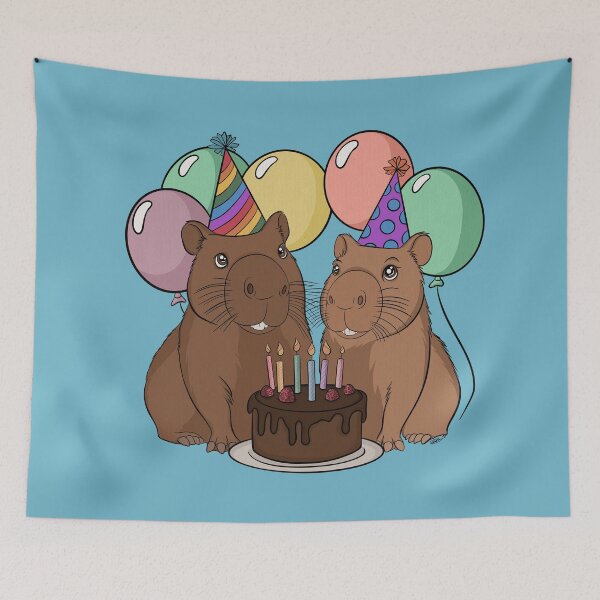 Item preview, Happy Birthday from the Capybaras  designed and sold by rmcbuckeye.
