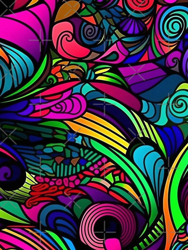 Thumbnail 4 of 4, iPhone Case, Abstract Psychedelic Pattern designed and sold by bubblegoth.