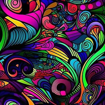 Artwork thumbnail, Abstract Psychedelic Pattern by bubblegoth