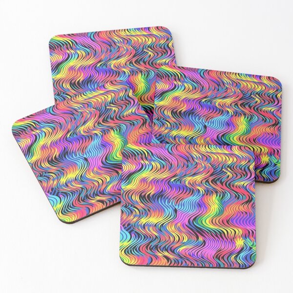 Item preview, Psychedelic Rainbow Waves Pattern designed and sold by bubblegoth.