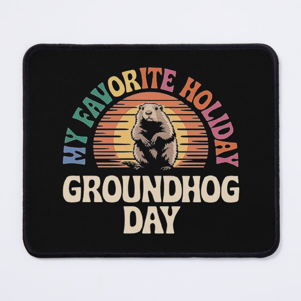 Item preview, My Favorite Holiday Groundhog Day Vintage Sunset Design designed and sold by love3617.