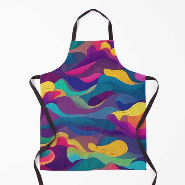 Item preview, Abstract Rainbow Waves Pattern designed and sold by bubblegoth.