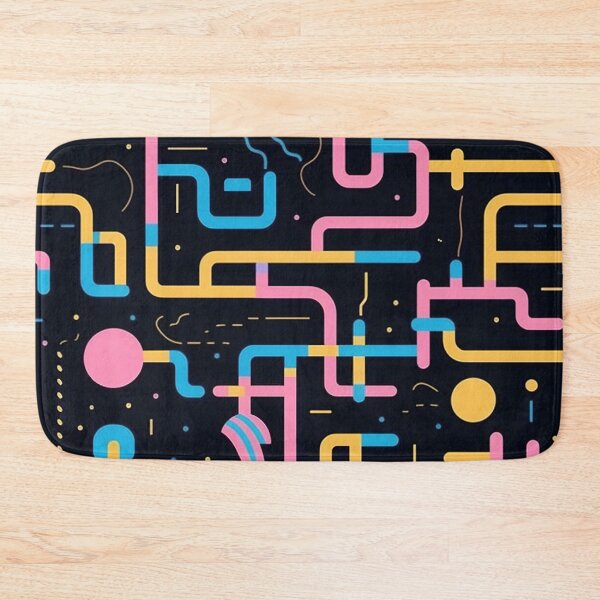 Item preview, Neon Circuit Maze Pattern designed and sold by bubblegoth.