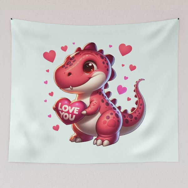 Item preview, Loveable Valentine Dinosaur designed and sold by BassHeadMomma.