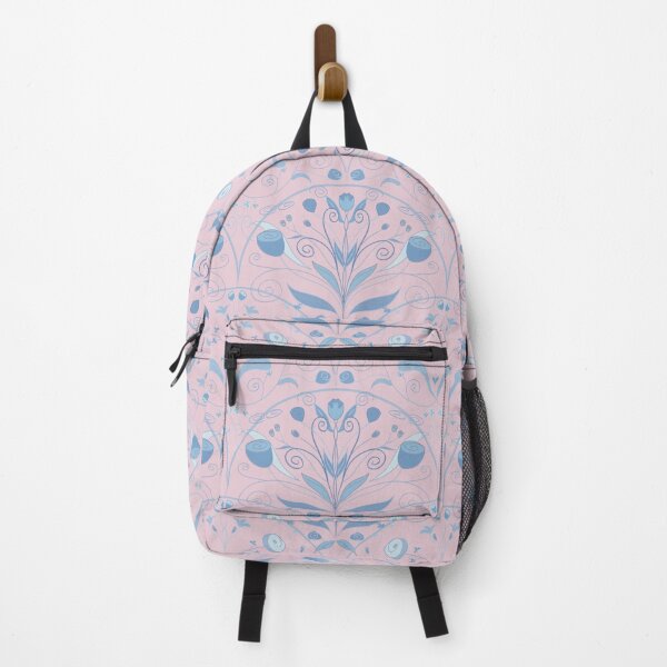 Item preview, delicate pink, light blue floral flower arch pattern designed and sold by CrocoDi.