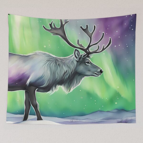 Item preview, Reindeer in Northern Lights designed and sold by CalmnessbyChoice.