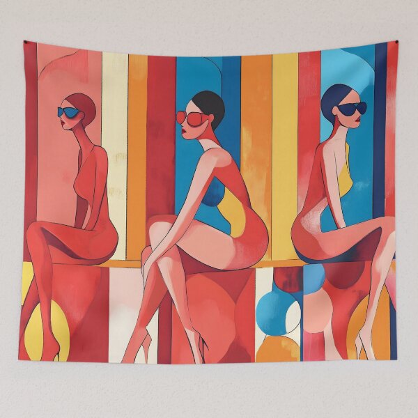 Item preview, Spa Girls. Retro Vintage design. Femalefriends. designed and sold by Shoot-The-Moon.